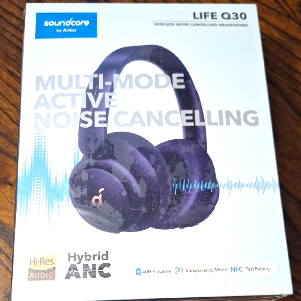 NEW Soundcore Life Q30 Wireless Headphones - In BLACK